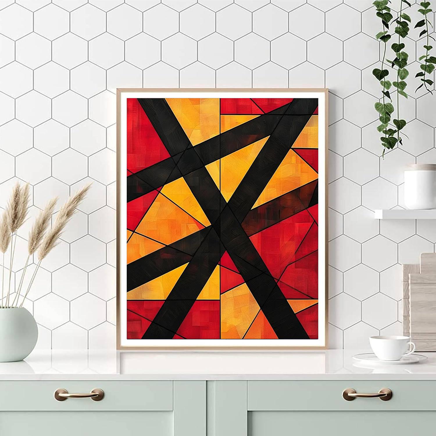 Kazimir Malevich Inspired Intersections Of Space  Numbered Painting Kits