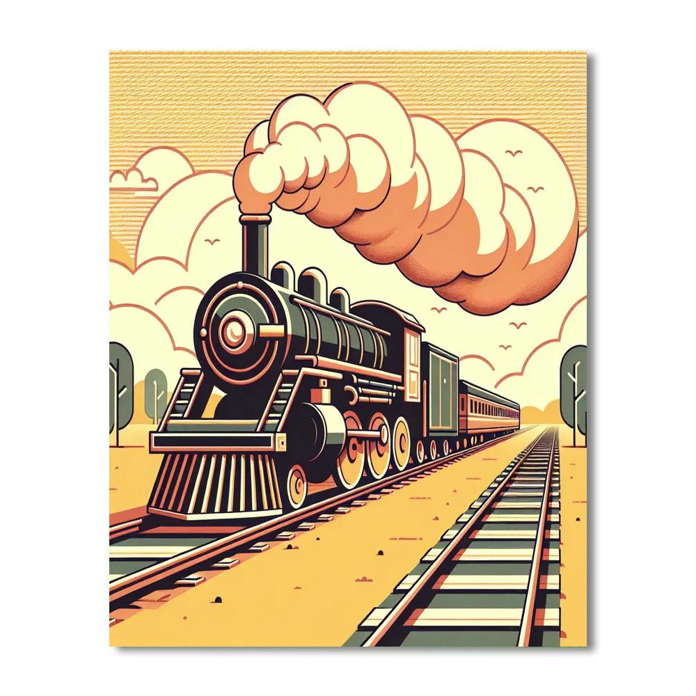 Timeless Trains Numbered Painting Kits