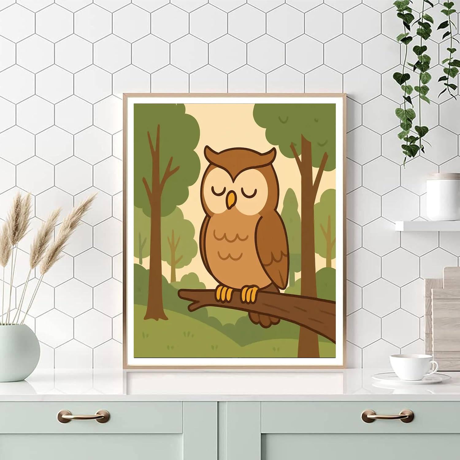 Wise Owl's Forest Tales Paint By Color