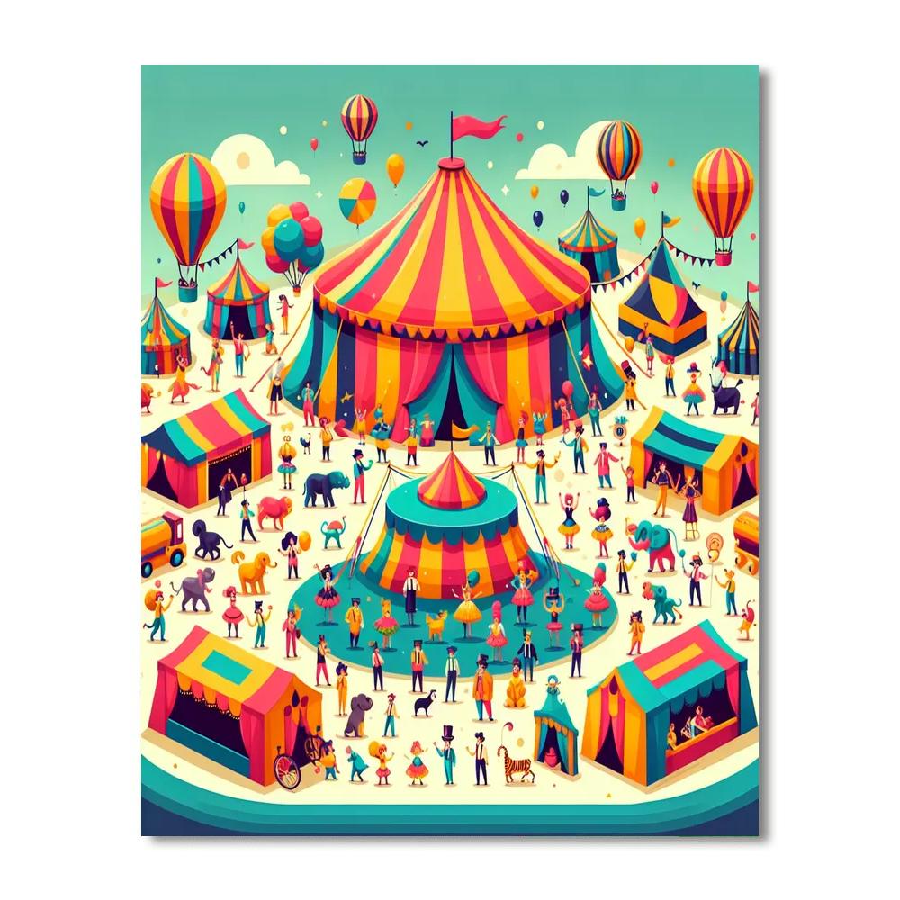 Circus Wonder Spectacle Painting By Numbers Kit
