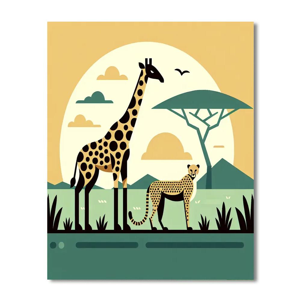 Spotted Safari Numbered Painting Kits