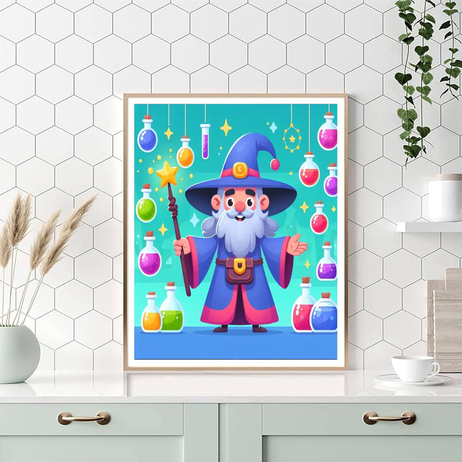 Magic Wizard's Realm Paint By Color