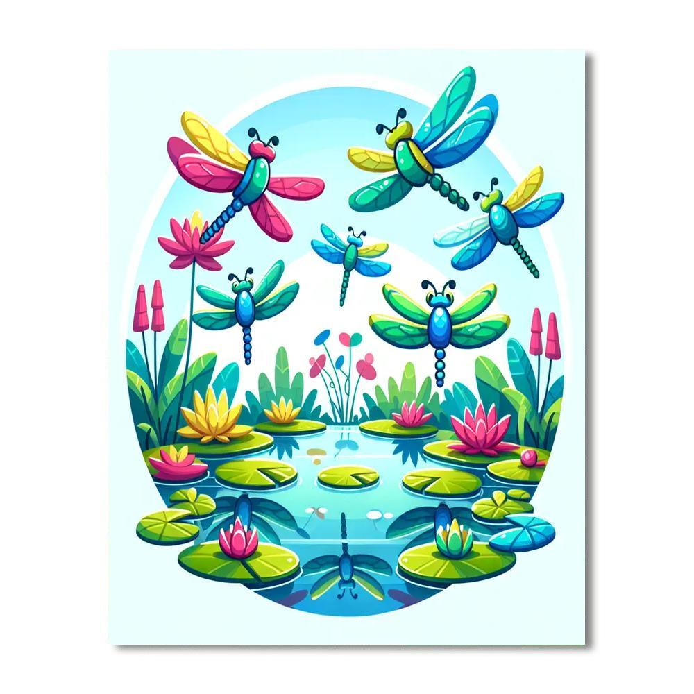Magical Dragonfly Flight DIY Paint By Numbers