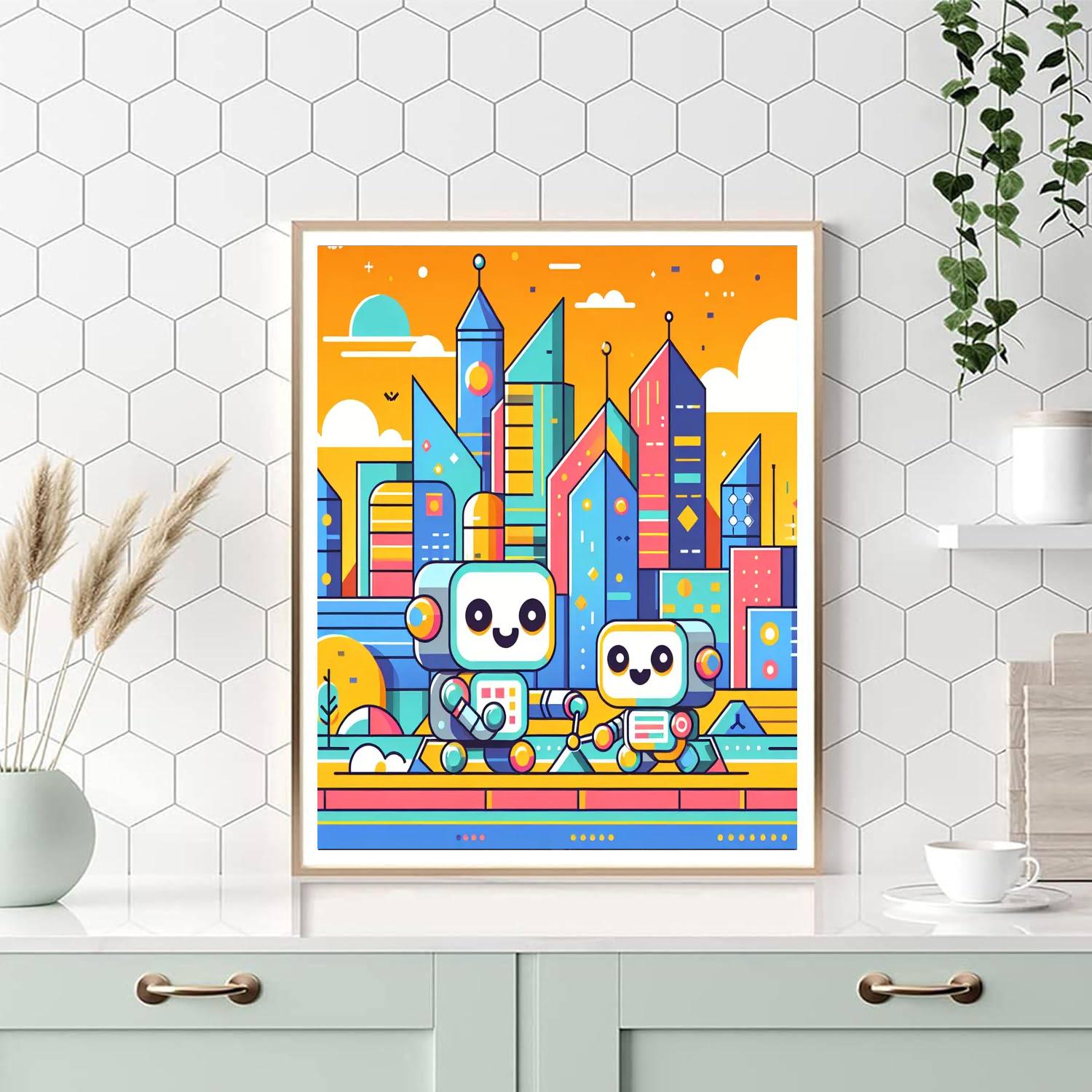 Robot Heroes Unite Painting Number Kit