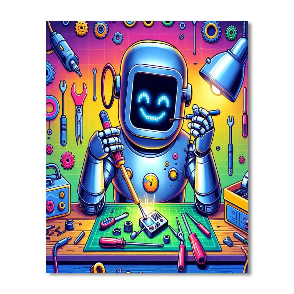 Robot's Invention Lab DIY Paint By Numbers