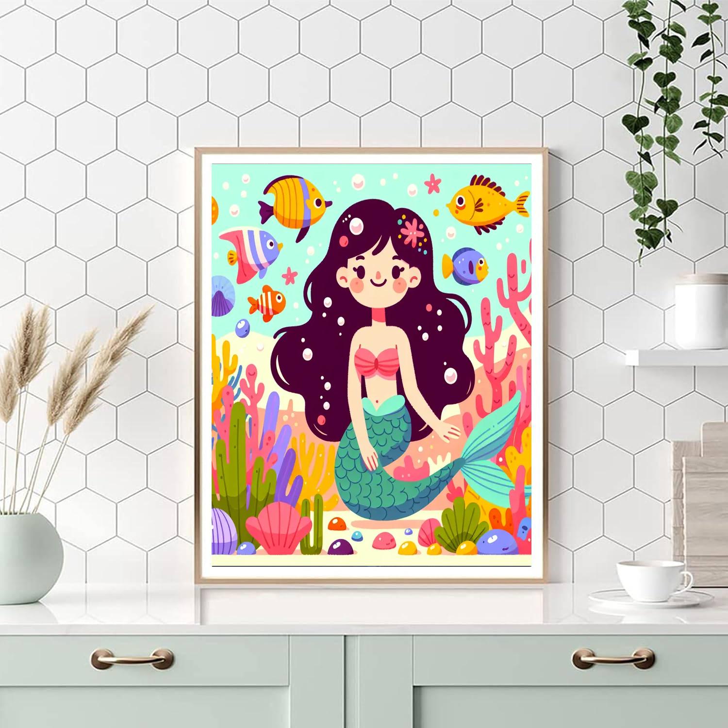Magic Mermaid Adventure Paint By Numbers Art
