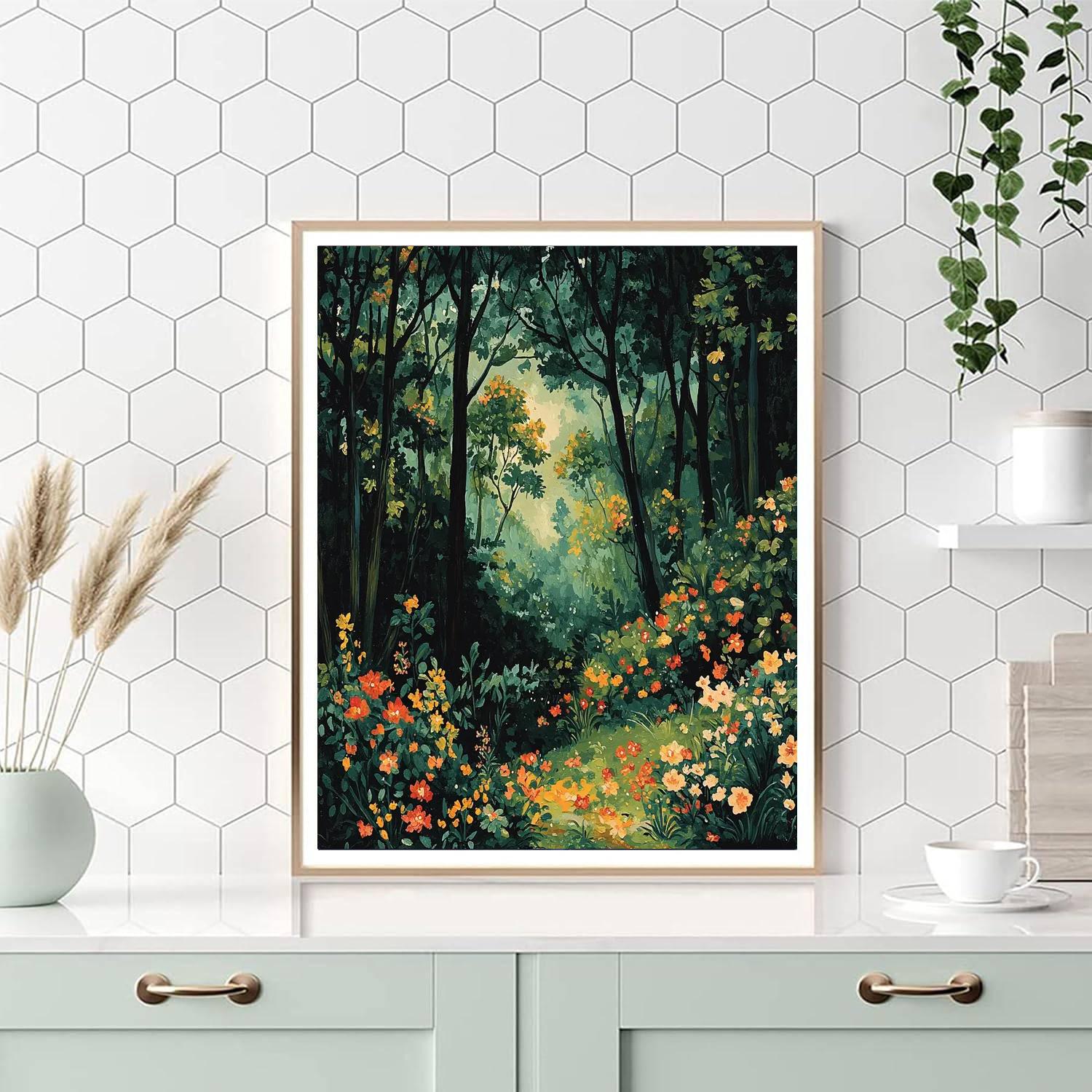 Frida Kahlo Inspired Mysteries Of The Forest  Painting Number Kit