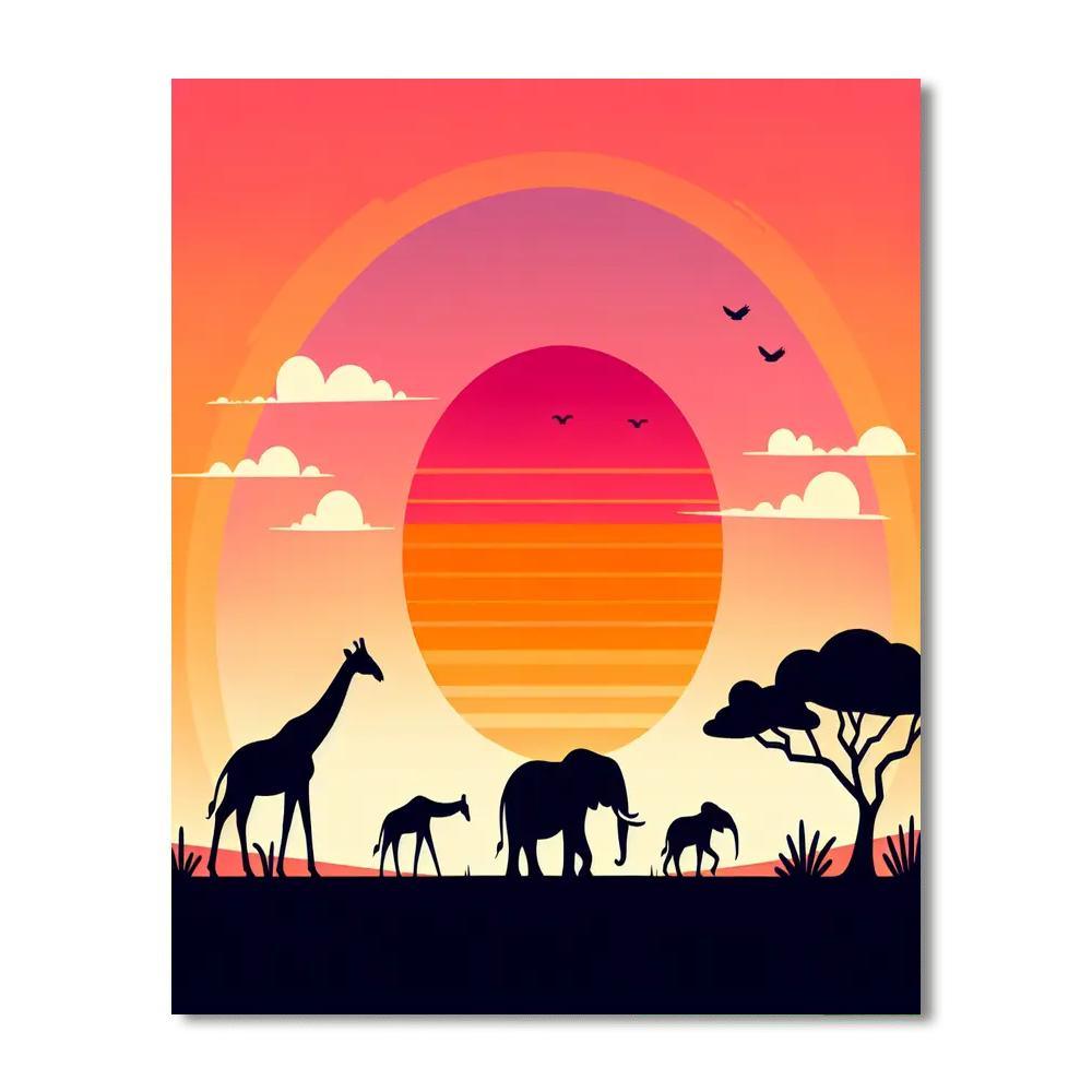Safari Sunset Safari Paint By Color