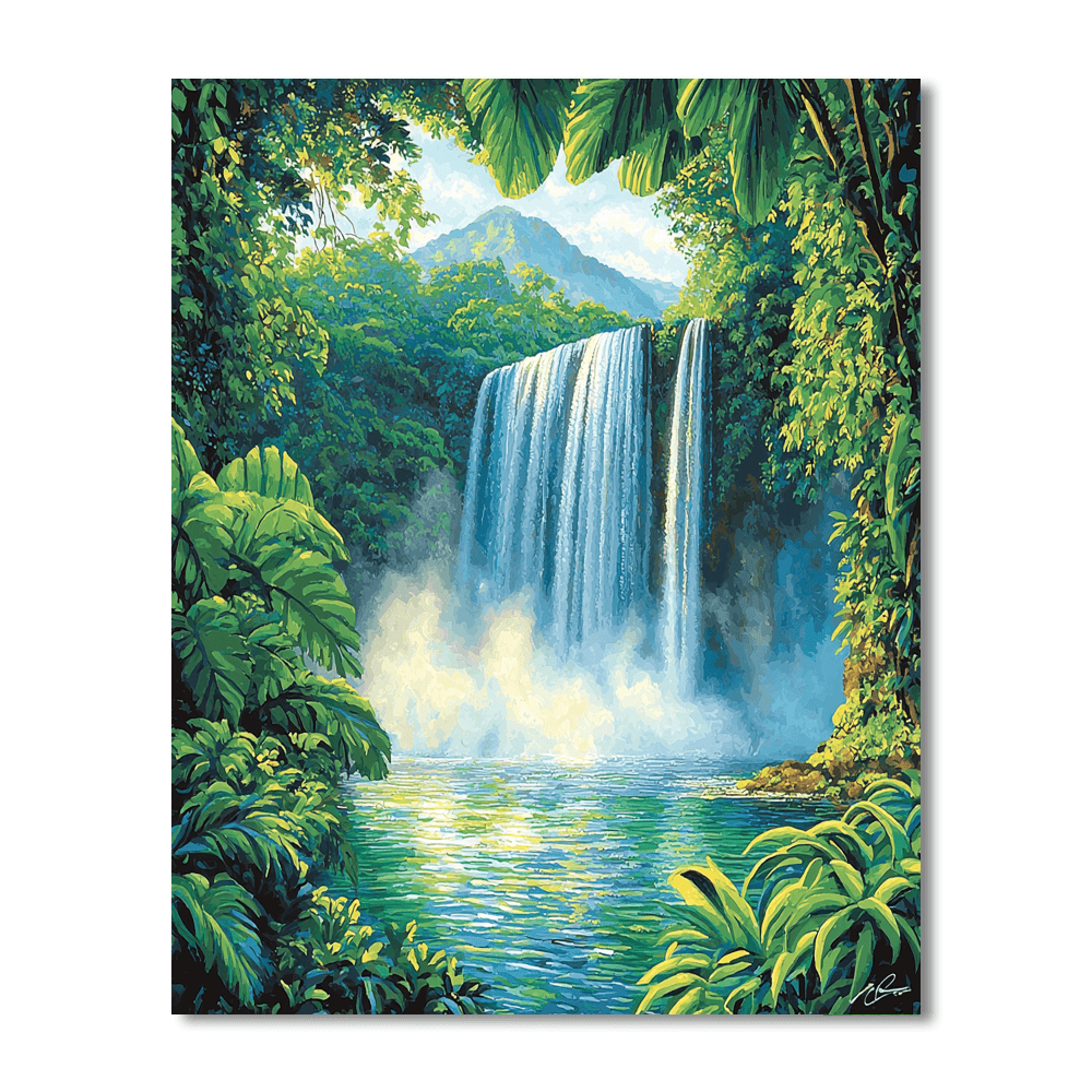 La Fortuna Waterfall Paint By Numbers Kits