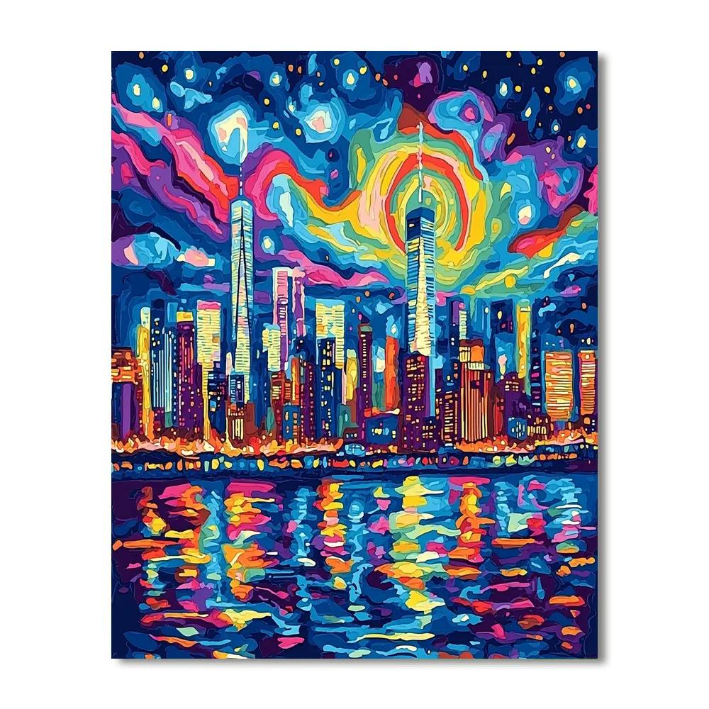 Roy Lichtenstein Inspired Eternal Citylights  Paint By Numbers Kits