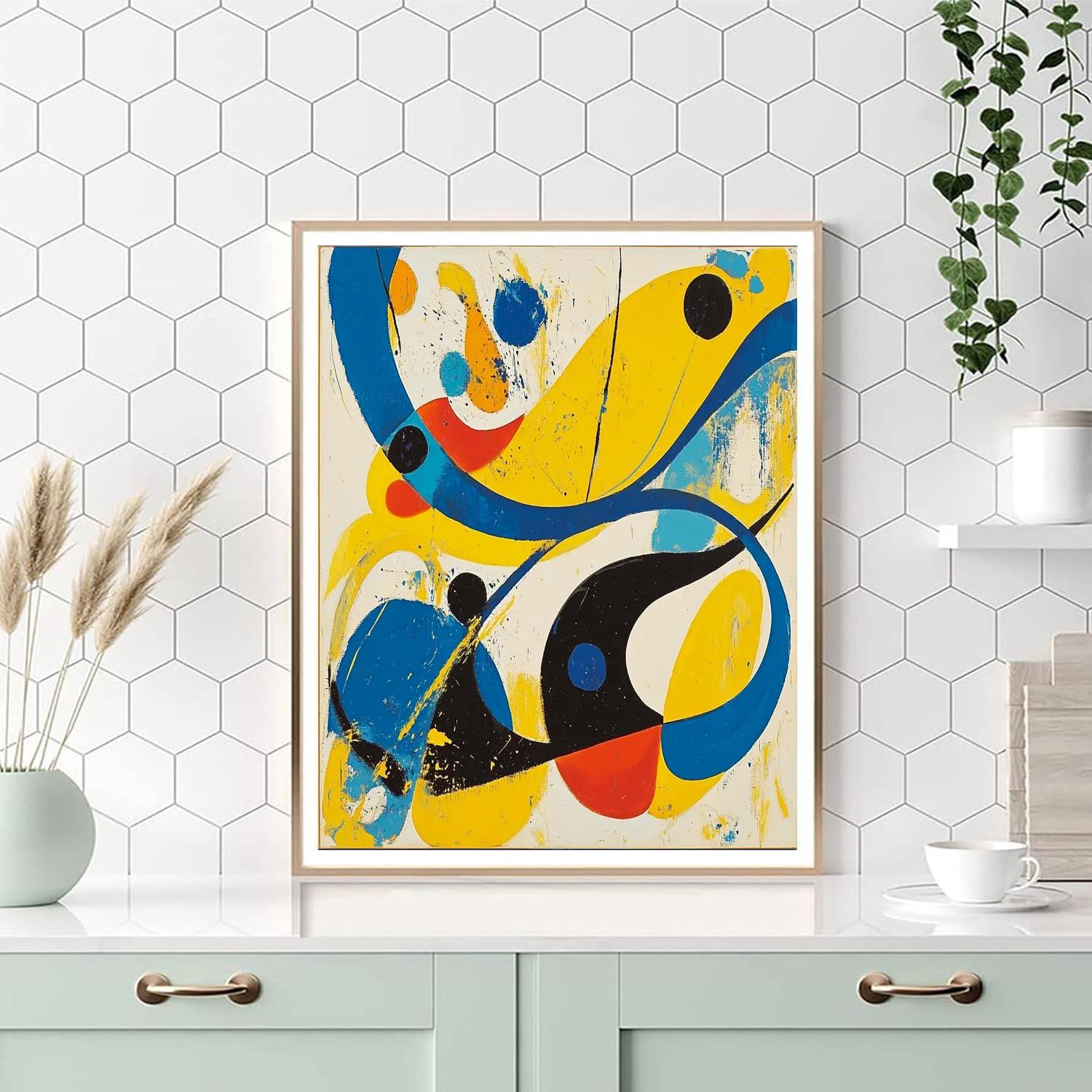 Joan Miró Inspired Abstract Realms  Painting By Numbers Kit
