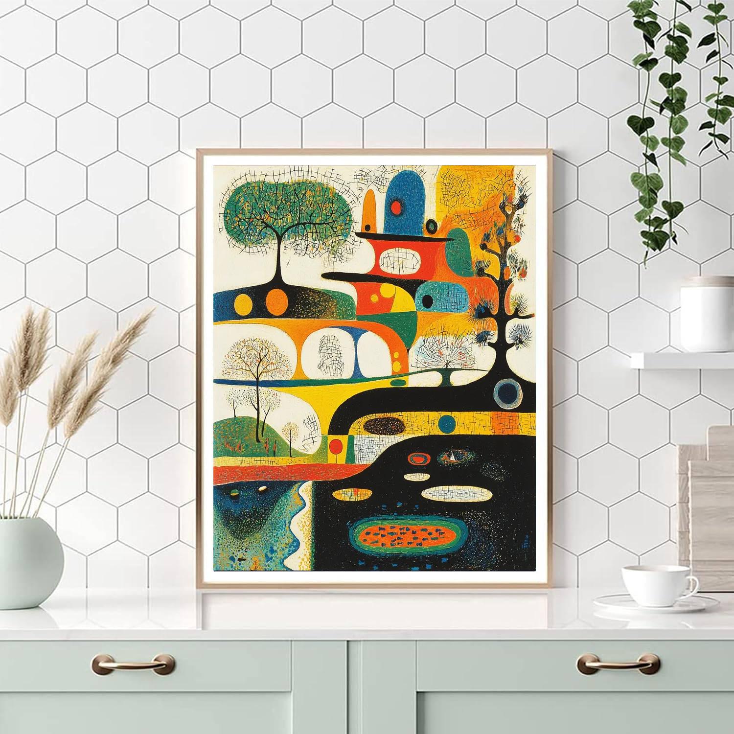 Joan Miró Inspired Imaginary Landscapes  Number Painting