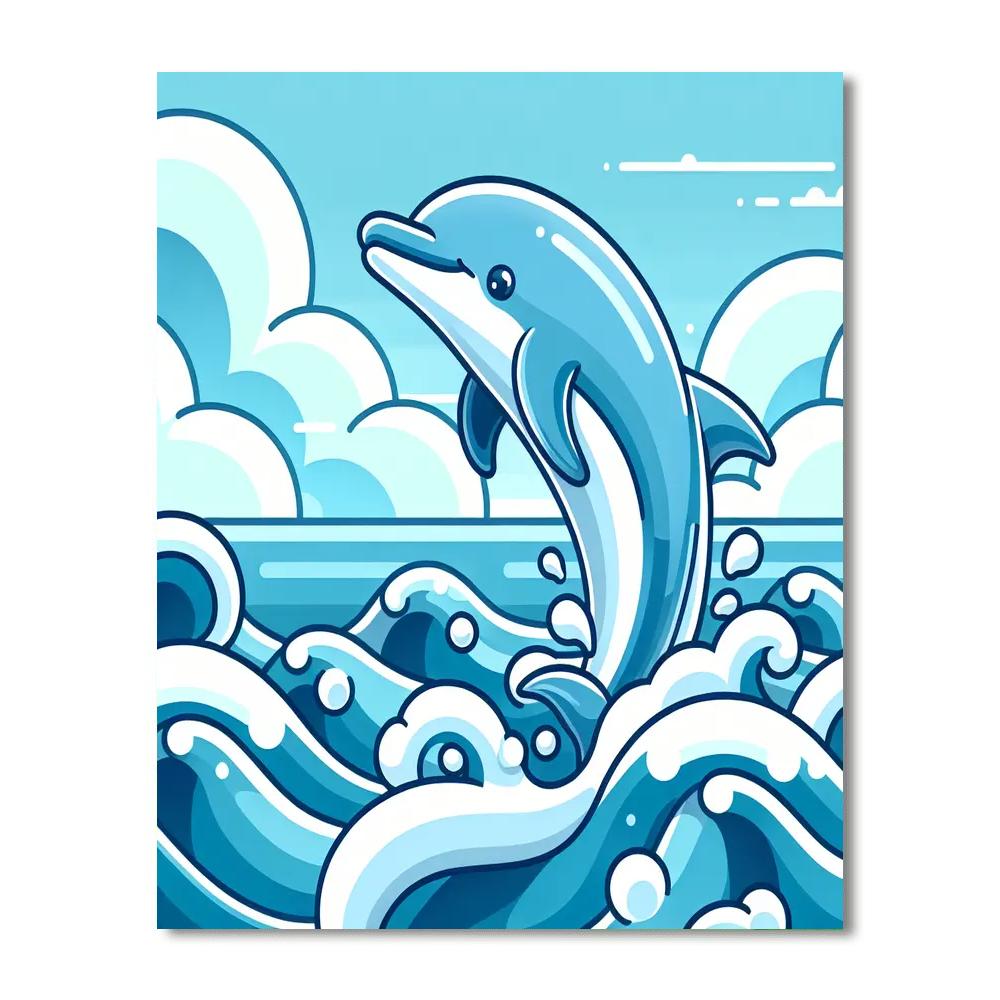 Mystic Dolphin Dive Painting By Numbers Kit