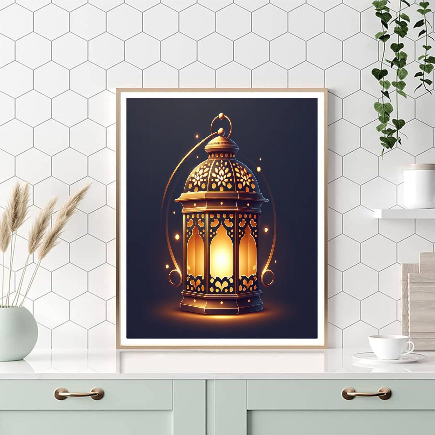 Amber Glow Lantern Paint By Number