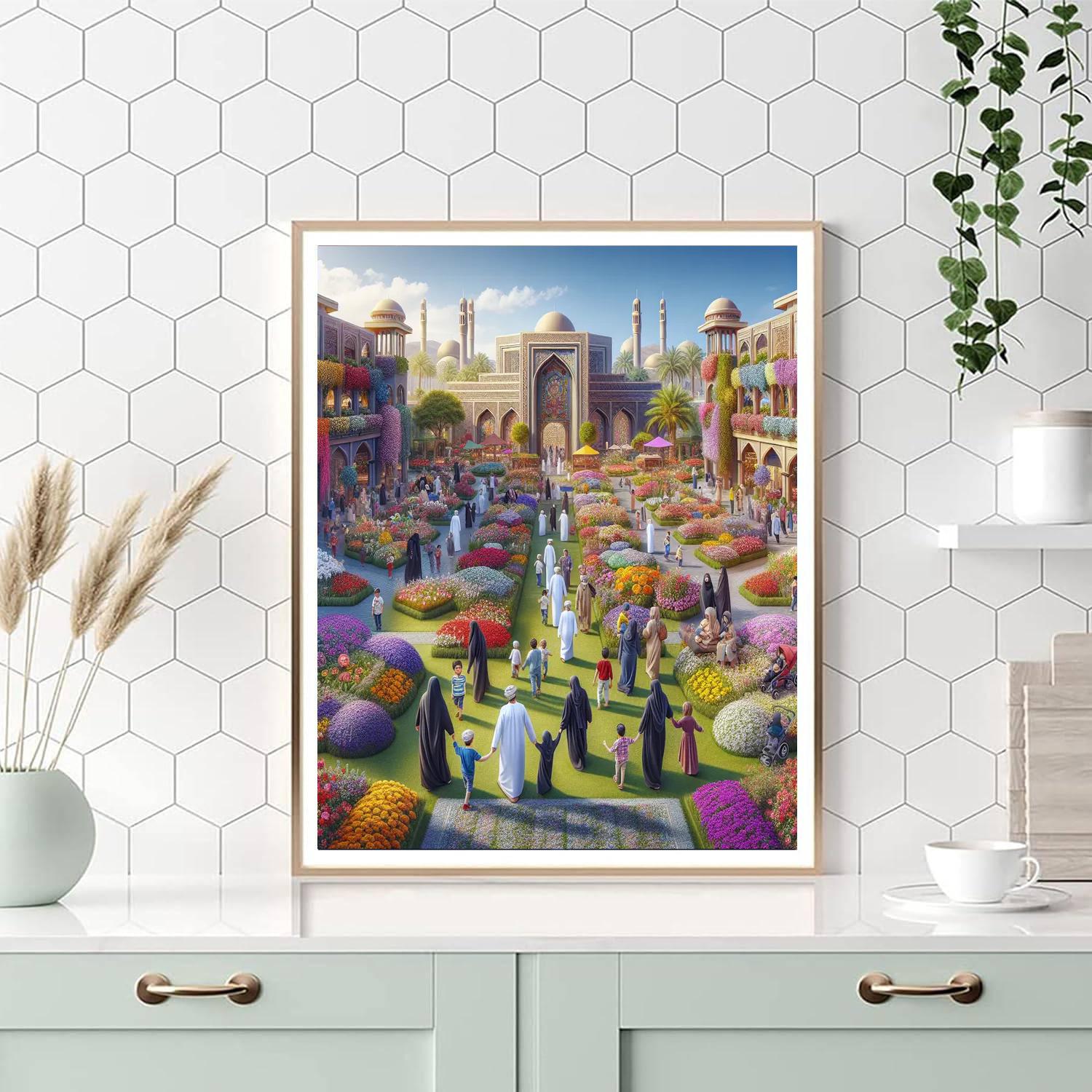 Oman Flower Festival Number Painting