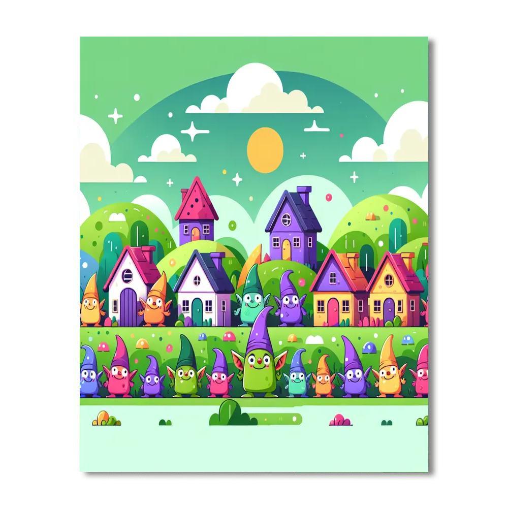 Giggling Goblin Village DIY Paint By Numbers