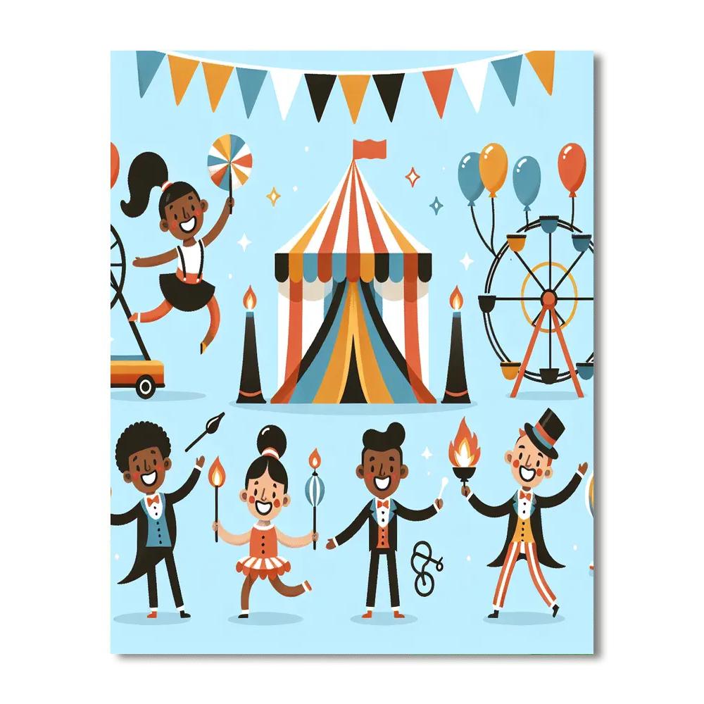 Cheerful Carnival Delights Paint By Numbers Art