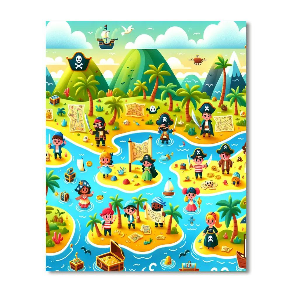 Treasure Hunting Adventure Paint By Numbers
