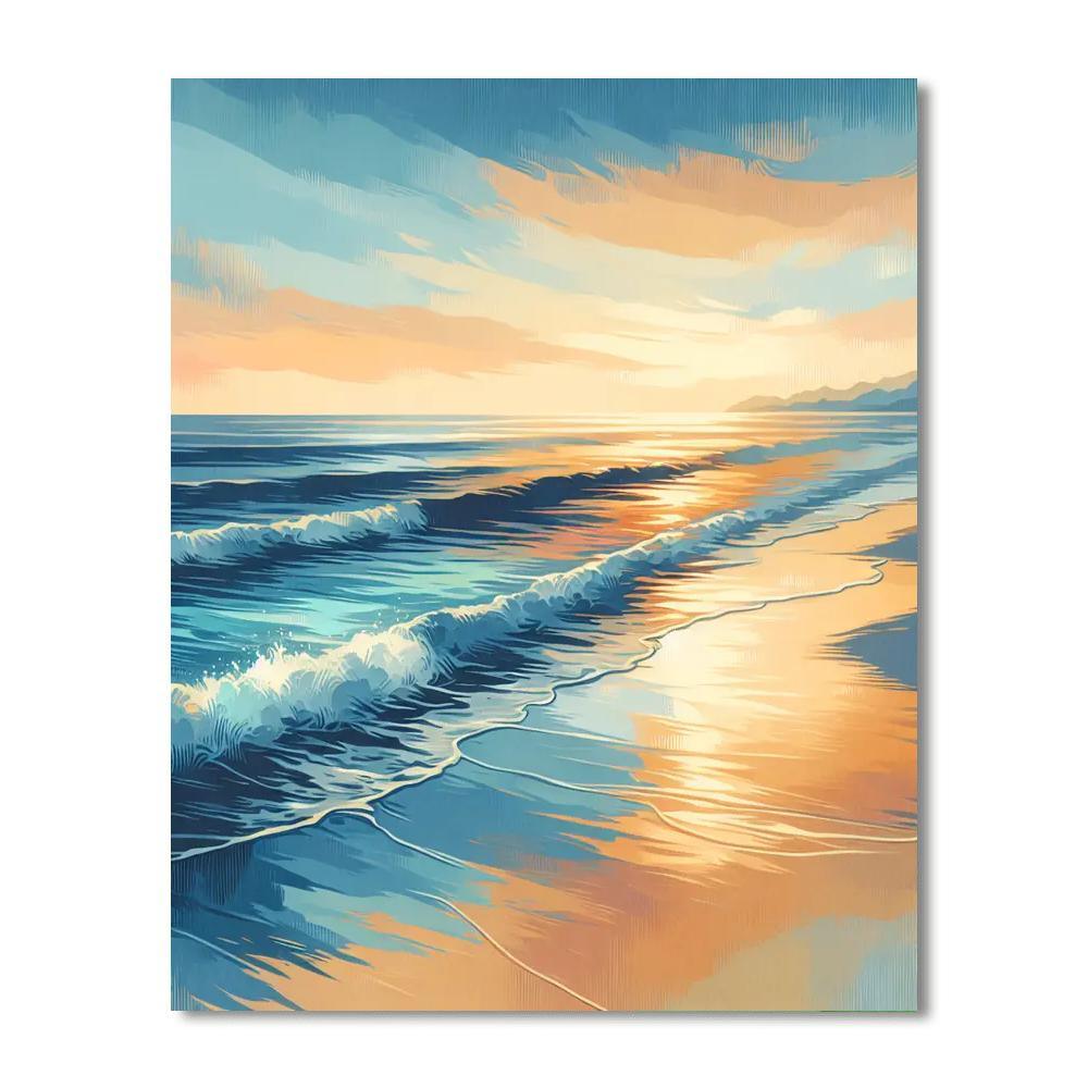 Coastal Waves Serenity Paint By Numbers Art