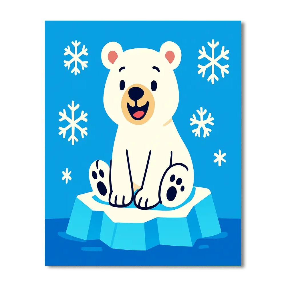 Charming Polar Bear Paint By Numbers