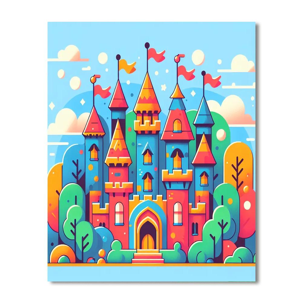 Fantasy Castle Builder DIY Paint By Numbers
