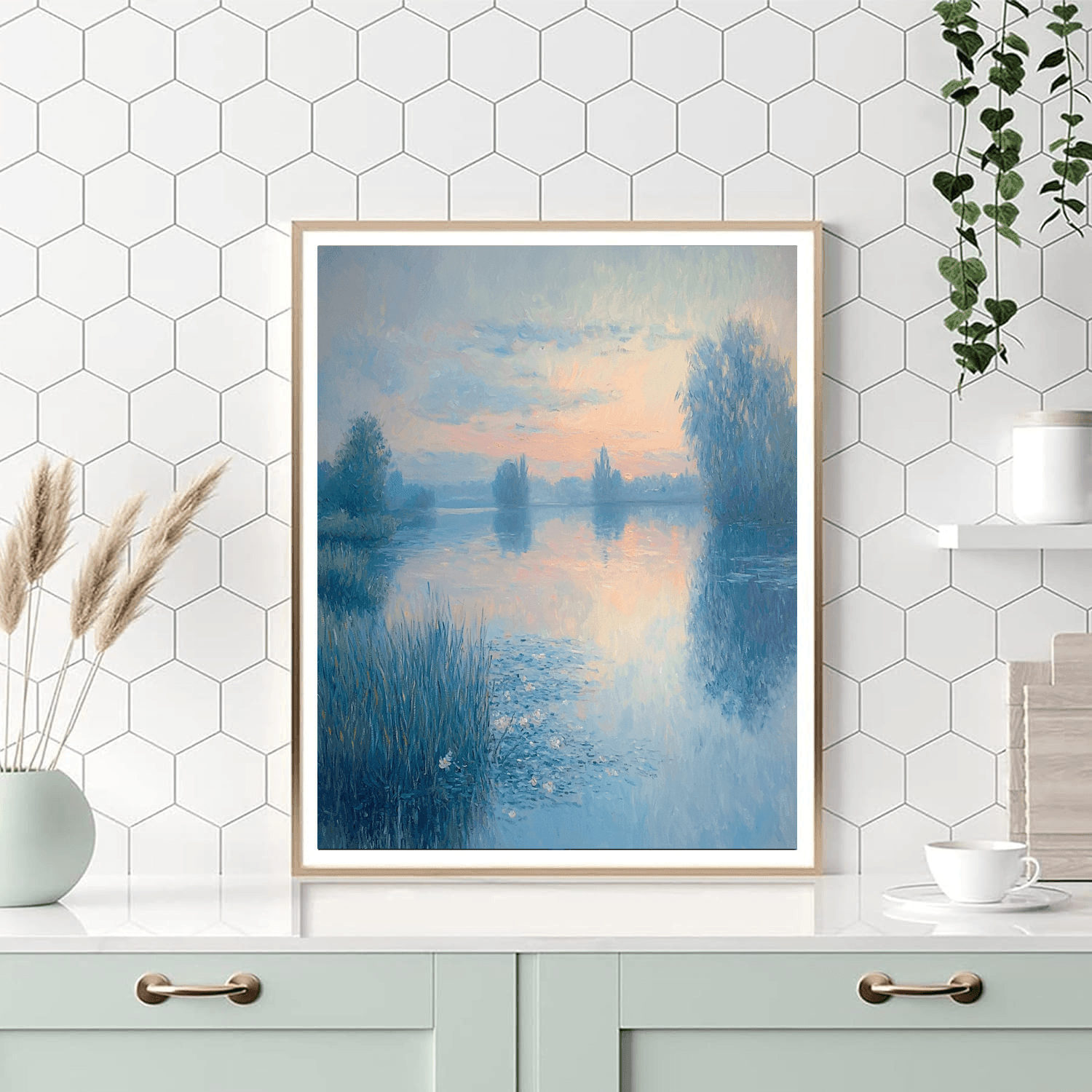 Claude Monet Inspired Peaceful Retreat  Paint By Numbers Art