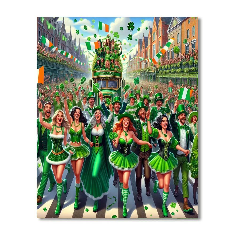 Shamrock Festival - Ireland Paint By Color