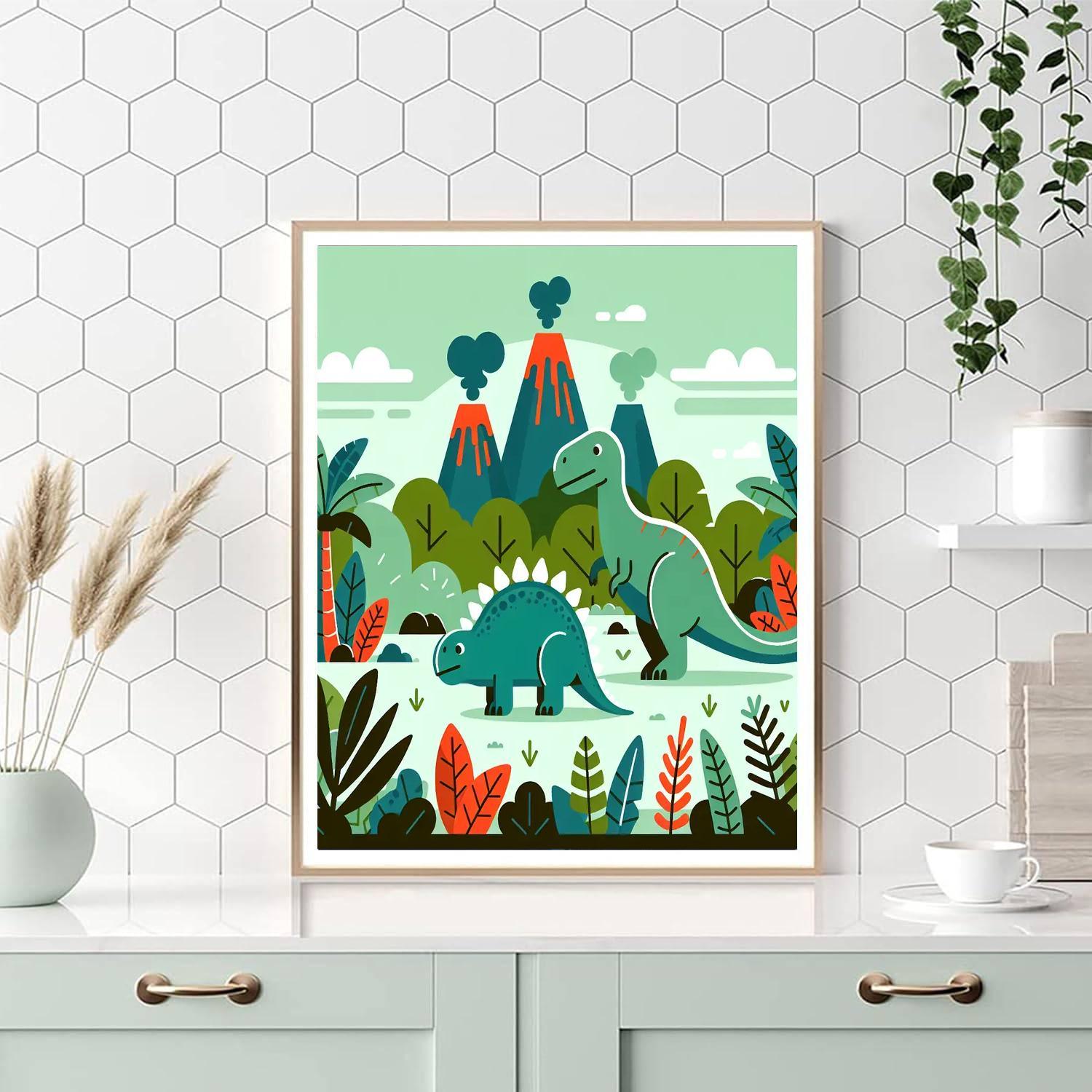 Dinosaur Discovery Delight Numbered Painting Kits