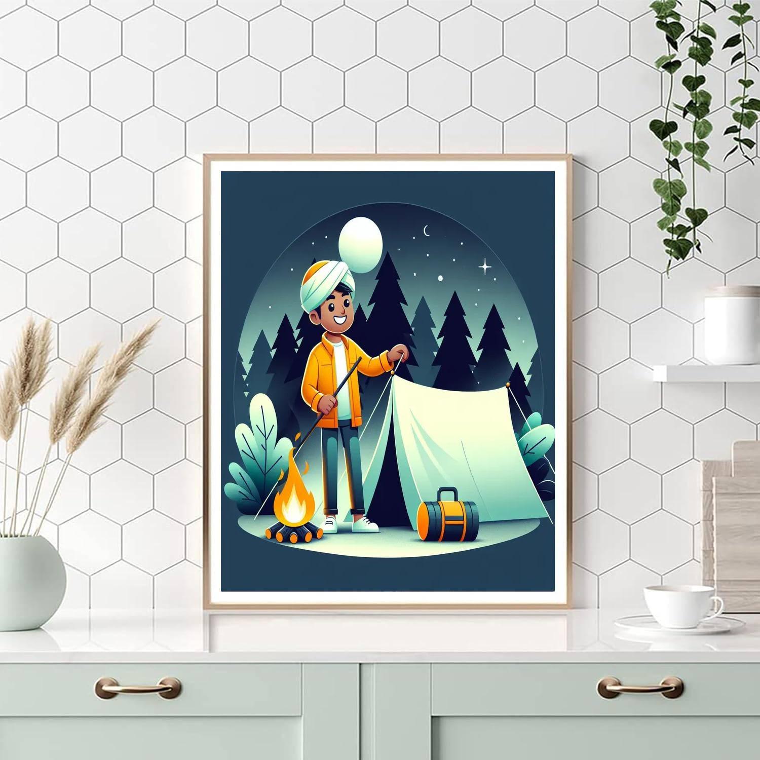 Happy Camper's Journey Painting Number Kit