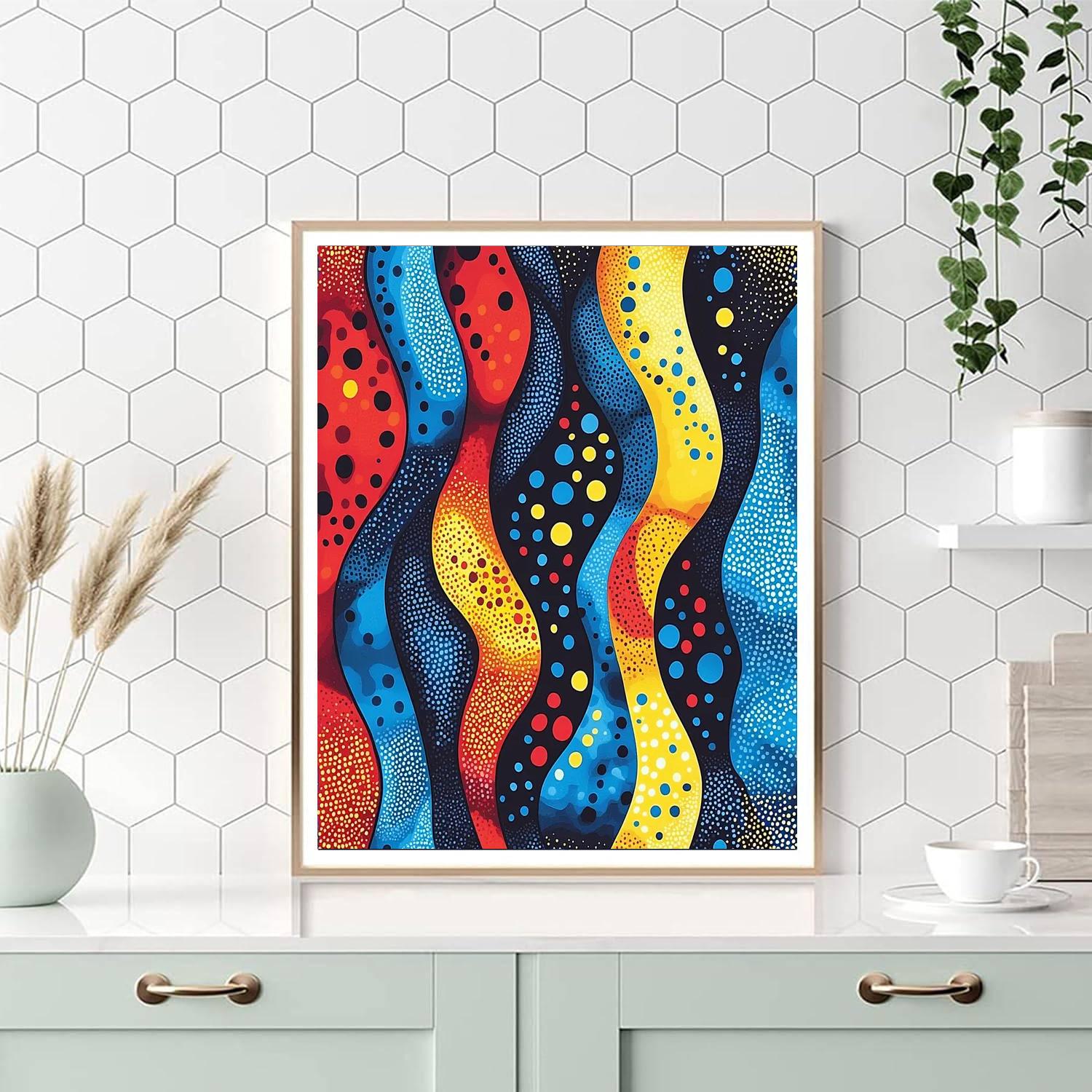 Yayoi Kusama Inspired Fractal Dance  DIY Paint By Numbers