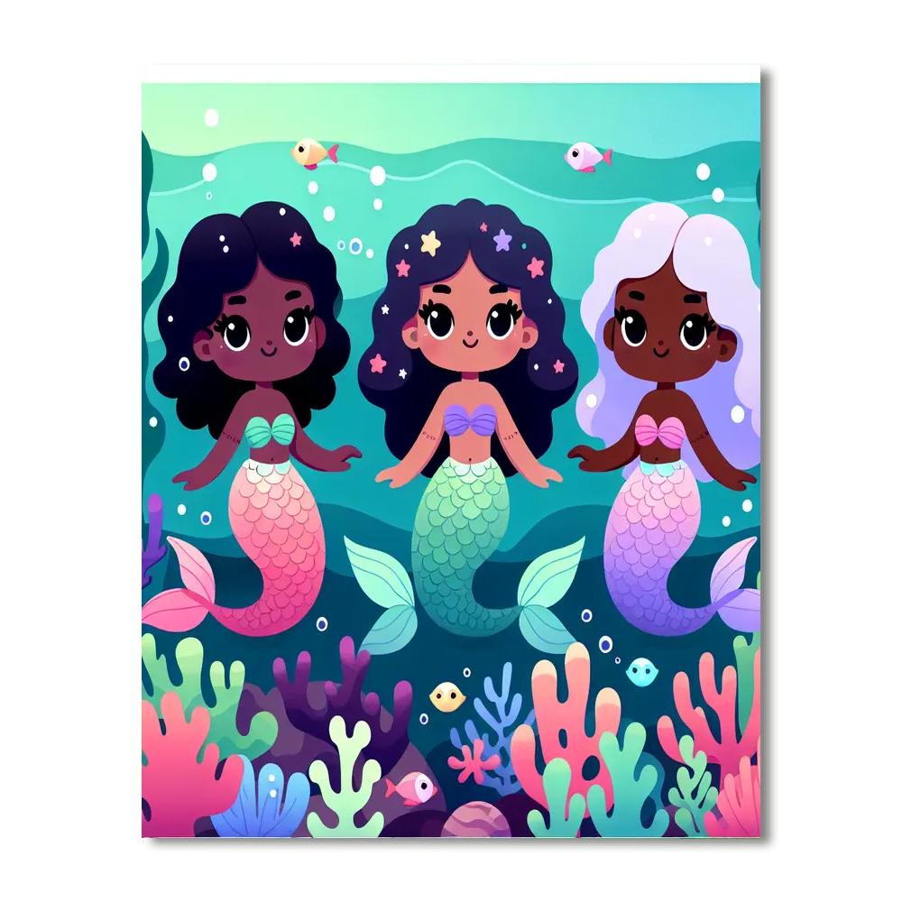 Mythical Mermaid Meet-up Paint By Numbers Art