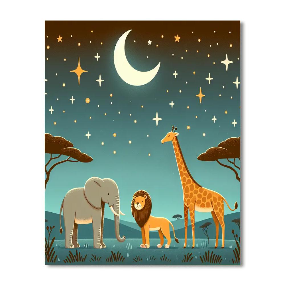 Starry Safari Dreams Paint By Color