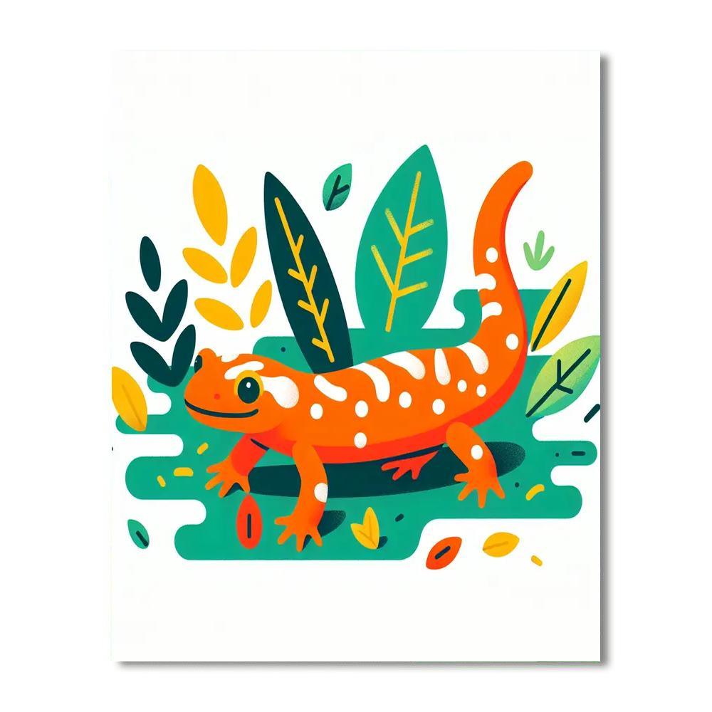 Sunshine Salamander Stroll Paint By Color