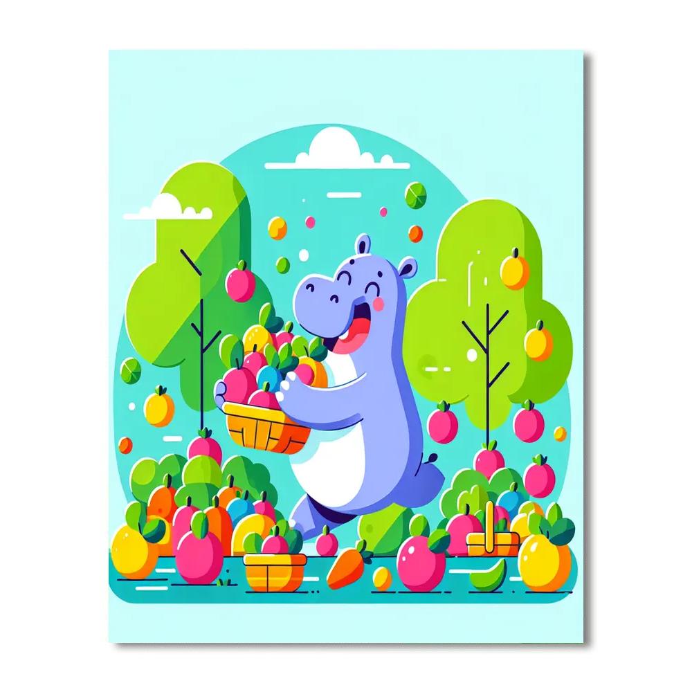 Hippo's Happy Harvest Paint By Numbers