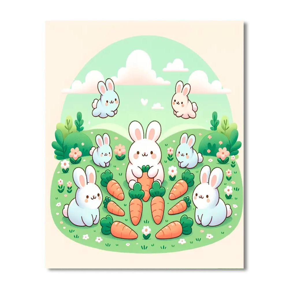 Caring For Little Bunnies Paint By Numbers Kits