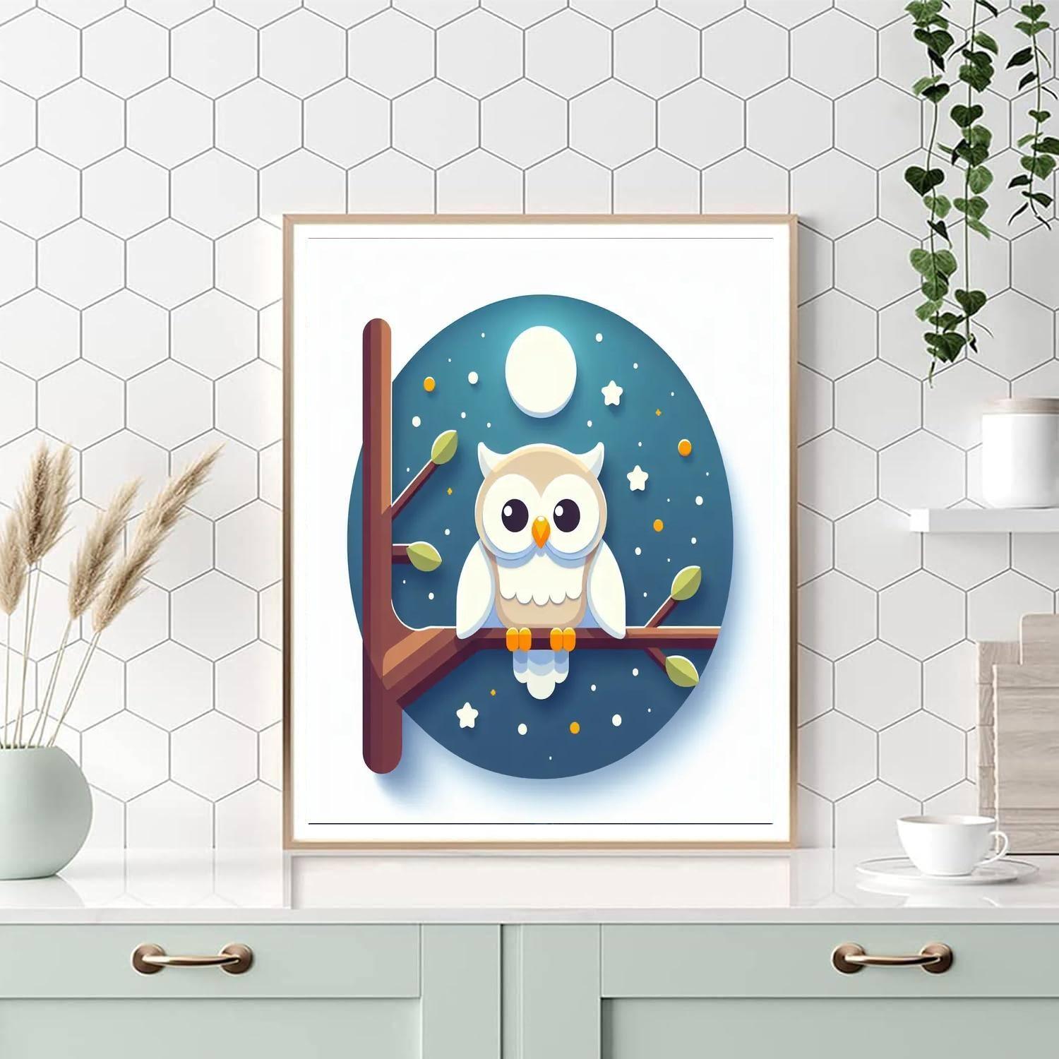 Adventure Awaits Owl Painting Number Kit