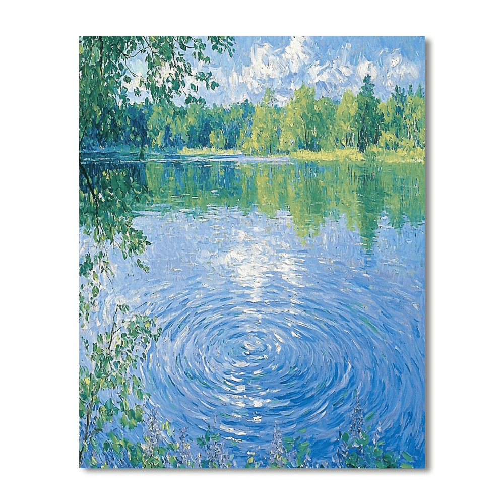 Morisot Inspired Peaceful Reflection  Paint By Number
