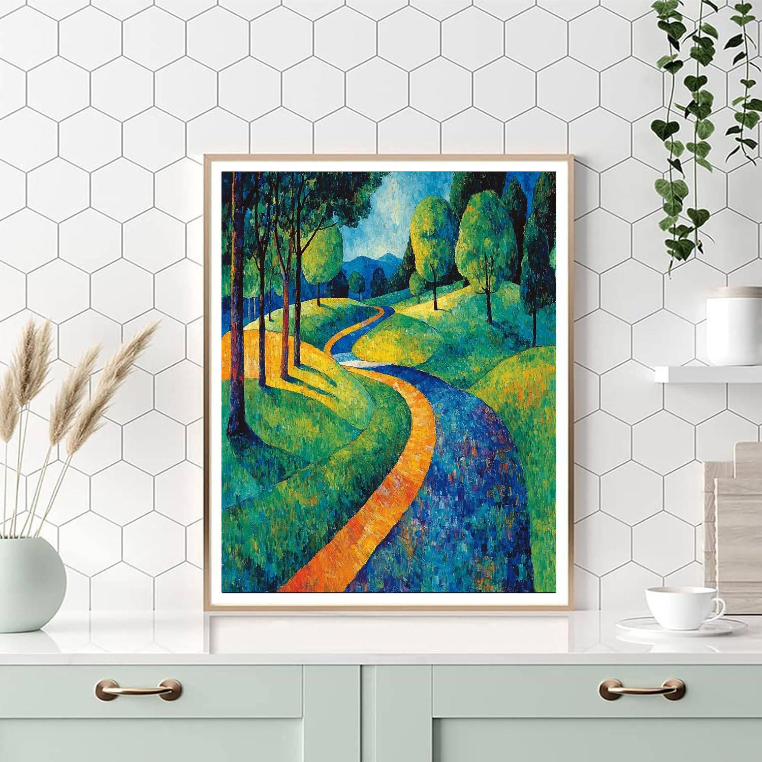 Paul Cézanne Inspired Abstract Harmony Of Nature  Painting By Numbers Kit