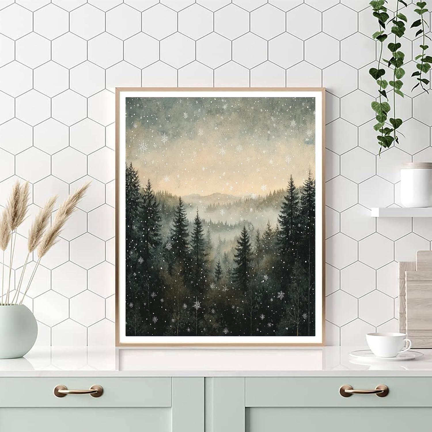 Caspar David Friedrich Inspired Ethereal Winter Dreamscape  Paint By Numbers Kits