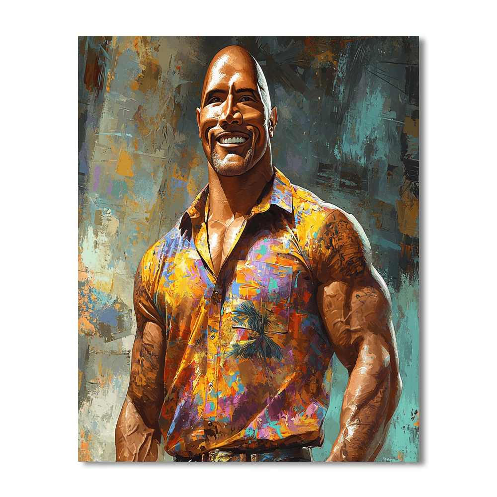 Dwayne Johnson: The Charismatic Titan Of Action Painting By Numbers Kit