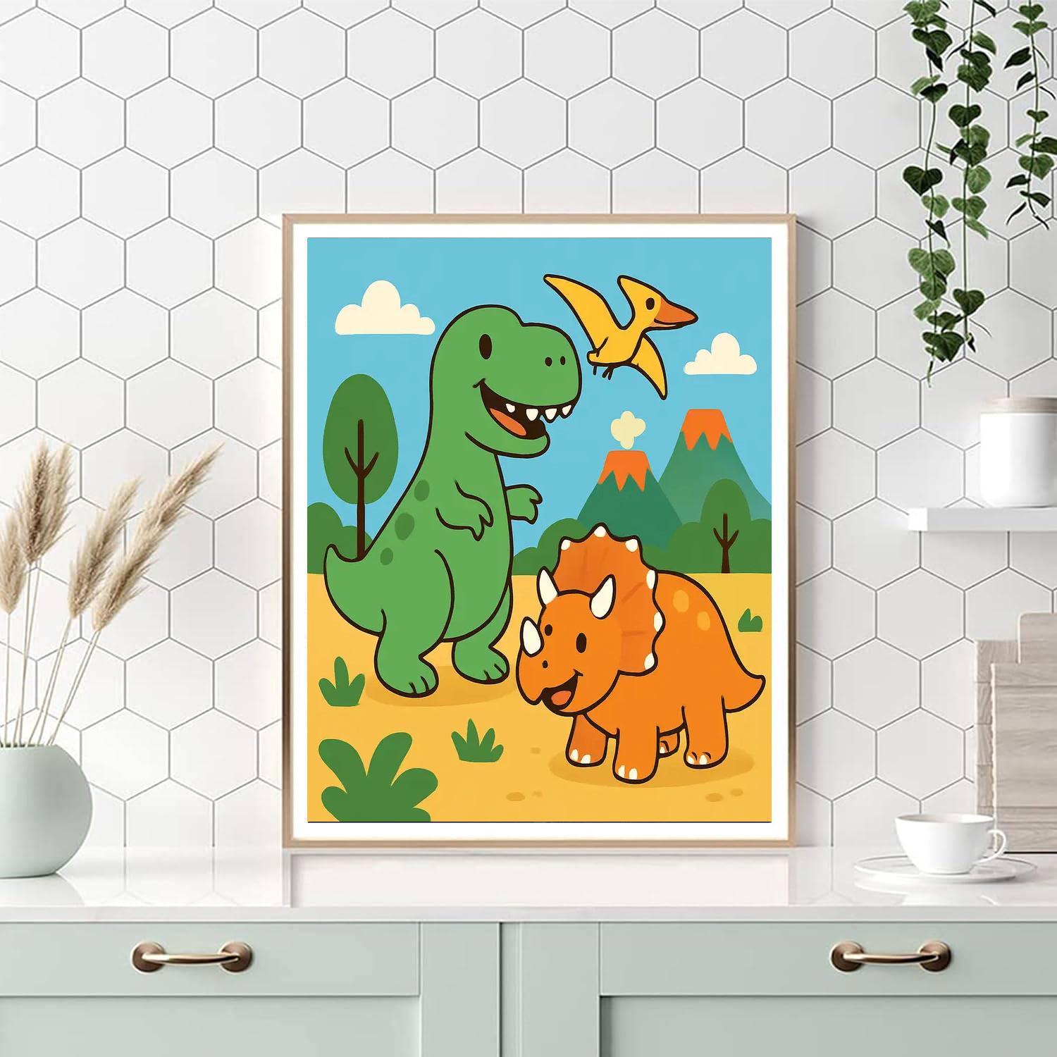 Wacky Dinosaur Adventure Paint By Color