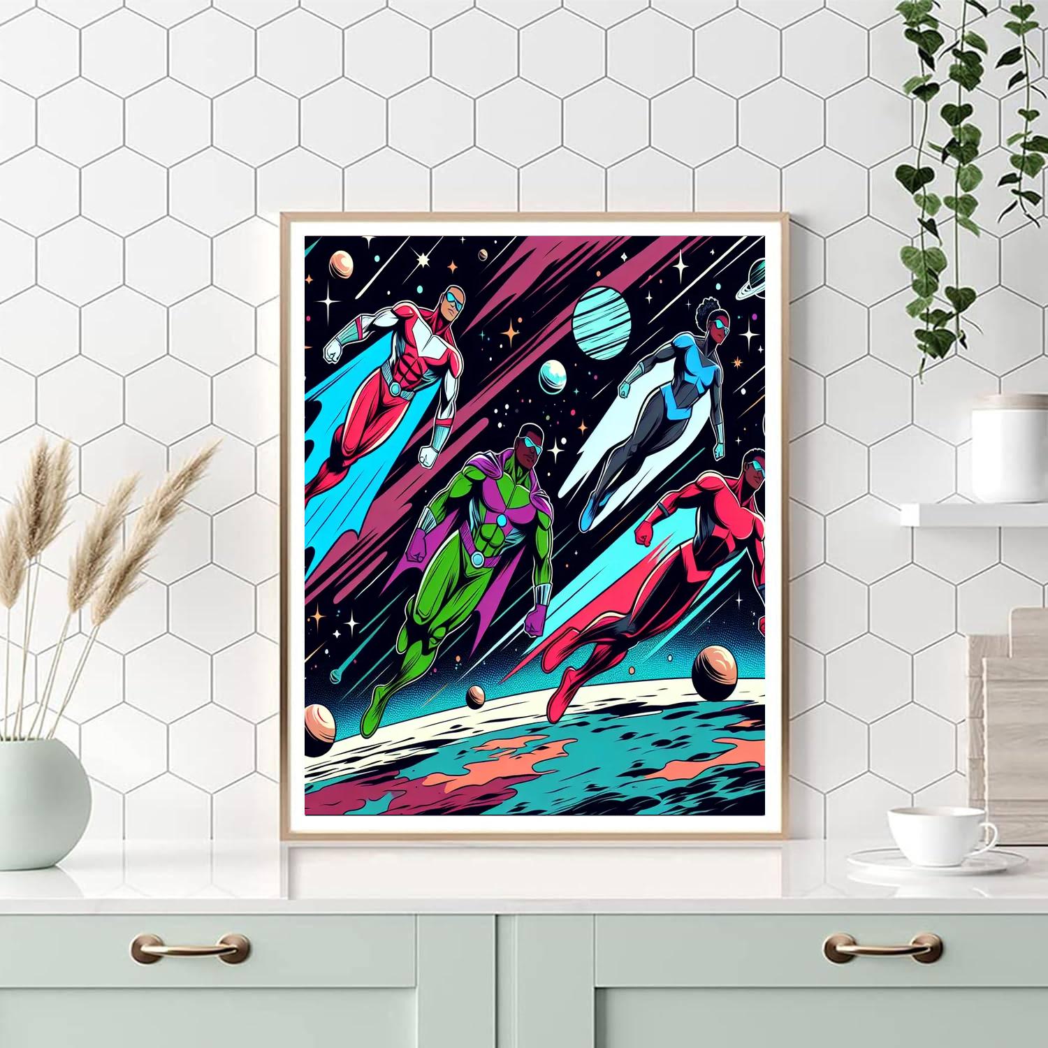 Superhero Galaxy Guardians Paint By Number