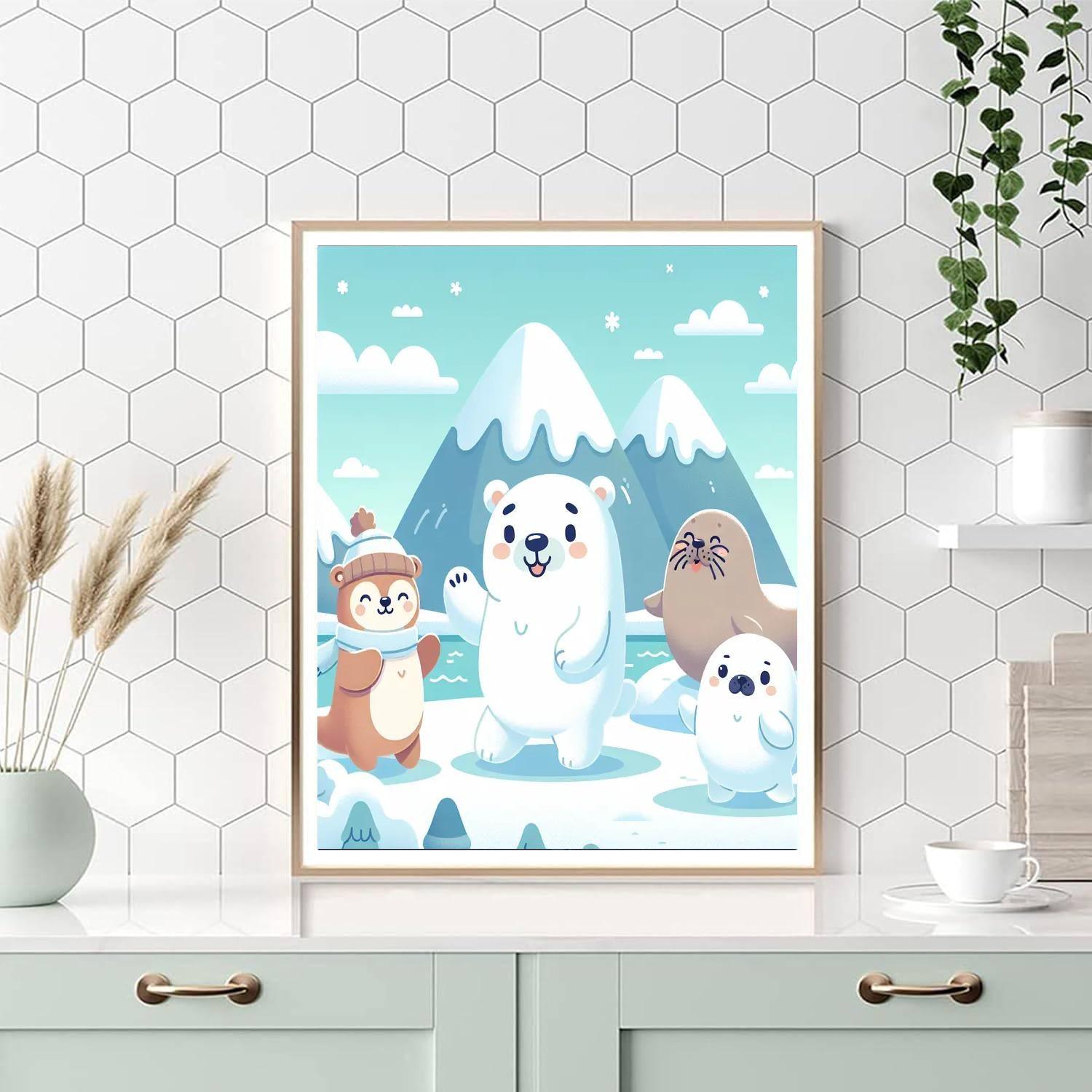Cute Arctic Friends Paint By Color