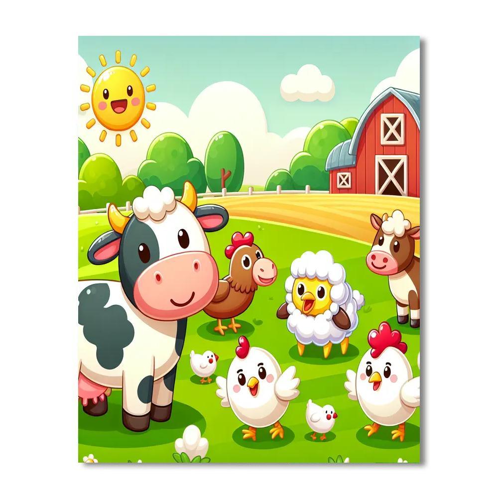 Adorable Farmyard Paint By Color