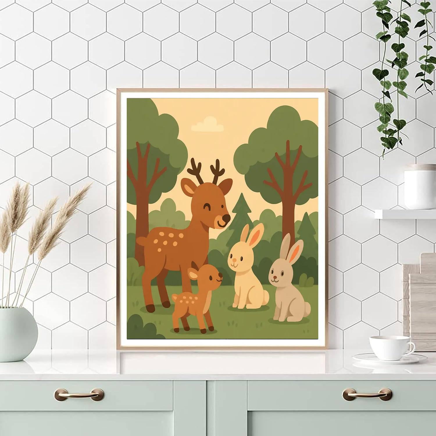 Gentle Woodland Gathering Numbered Painting Kits