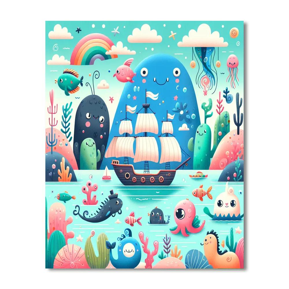 Ocean Fantasy Voyage Numbered Painting Kits
