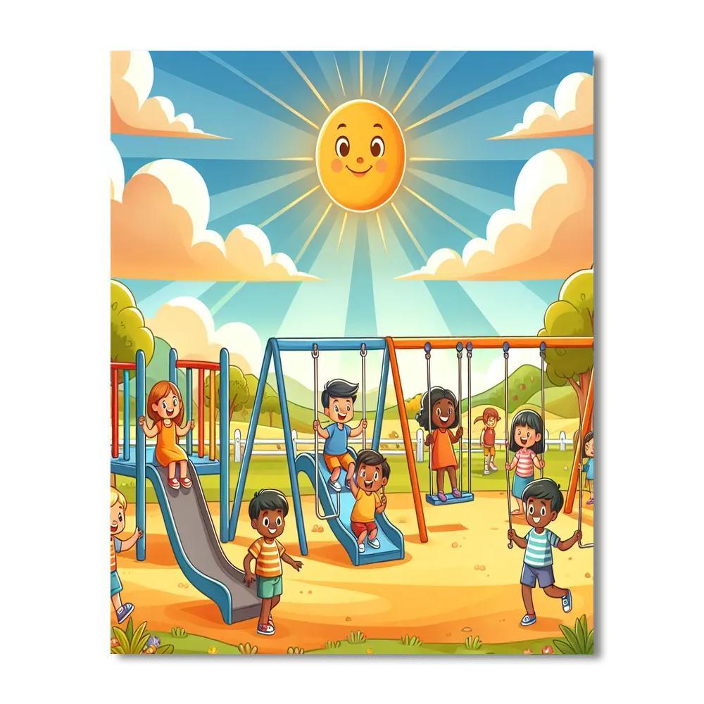 Sunny Playground Paint By Numbers