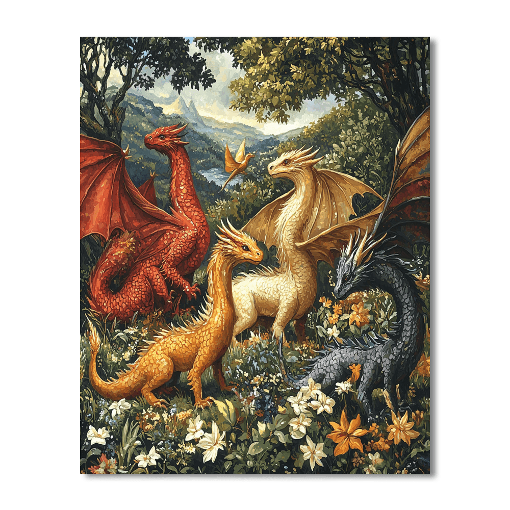 William Blake Inspired Blake's Mythical Beasts  Painting By Numbers Kit