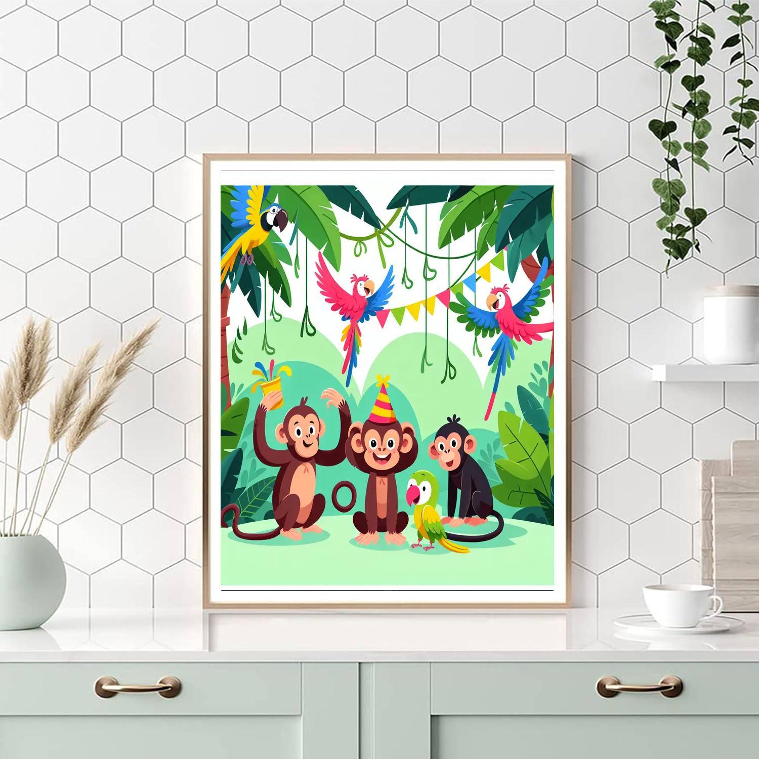 Jungle Jungle Jubilation DIY Paint By Numbers