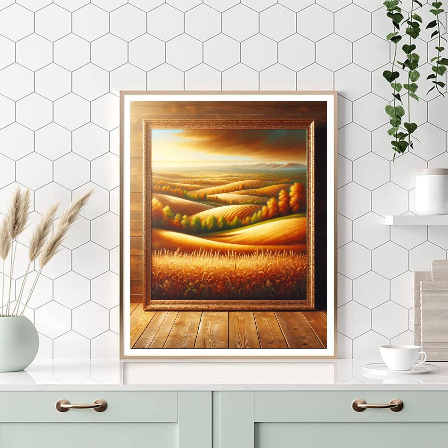 Golden Autumn Fields Paint By Color